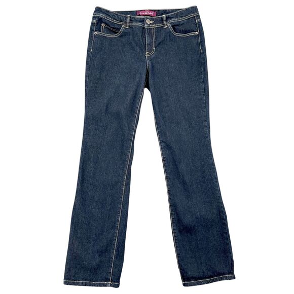 Gloria‎ Vanderbilt Blue Dark Wash 5 Pocket Bootcut Jeans 8 Womens - Picture 1 of 8